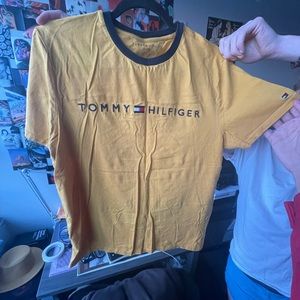 Mens Yellow Tommy Hilfiger T-Shirt